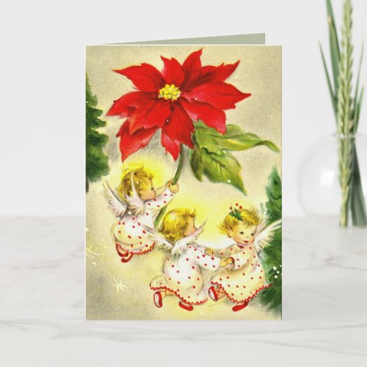 踊りベビーエンジェルグリーティングカード シーズンカード (正面)