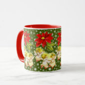 踊りベビーエンジェルスクリスマスマグ マグカップ (正面左)