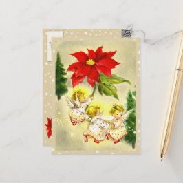 踊りベビーエンジェルスヴィンテージポストカード シーズンポストカード