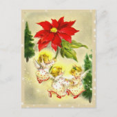 踊りベビーエンジェルスヴィンテージポストカード シーズンポストカード (正面)