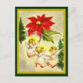 踊りベビーエンジェルスヴィンテージポストカード シーズンポストカード (正面)