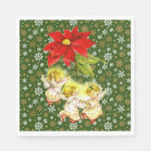 踊りベビーエンジェルズウィズスノーフレーク スタンダードランチョンナプキン (正面)