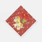 踊りベビーエンジェルズウィズスノーフレーク スタンダードランチョンナプキン (角)