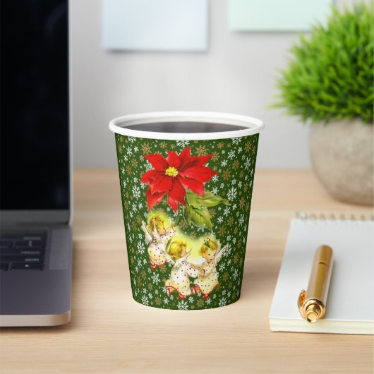 踊りベビーエンジェルズウィズスノーフレーク 紙コップ (インサイチュ)