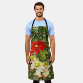 踊りベビーエンジェルズオングリーンウィズスノーフレーク エプロン (着用した状態)