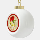 踊りベビーエンジェルズクリスマスオーナメント セラミックボールオーナメント (右)