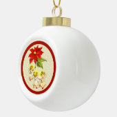 踊りベビーエンジェルズクリスマスオーナメント セラミックボールオーナメント (右)