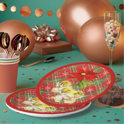 踊りベビーエンジェルズクリスマスプレート ペーパープレート (複数)