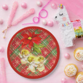 踊りベビーエンジェルズクリスマスプレート ペーパープレート (パーティー)