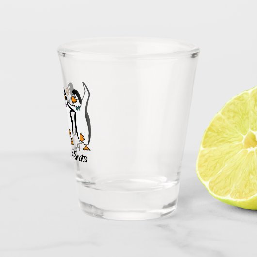 踊りペンギンデザインショットグラス ショットグラス (右)