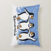 踊りペンギンデザイン アクセントクッション (正面(垂直))