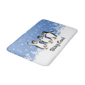 踊りペンギンデザイン バスマット (アングル)