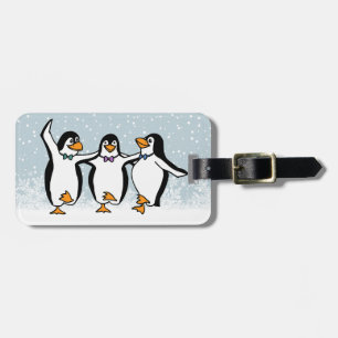踊りペンギンデザイン ラゲッジタグ