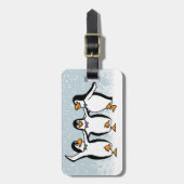 踊りペンギンデザイン ラゲッジタグ (正面縦)
