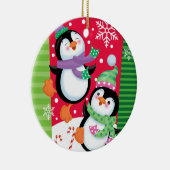 踊りペンギン セラミックオーナメント (右)