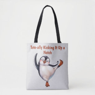 踊りペンギン トートバッグ
