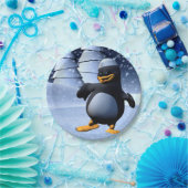 踊りペンギン ペーパープレート (パーティー)