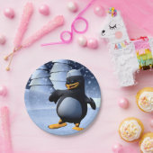 踊りペンギン ペーパープレート (パーティー)