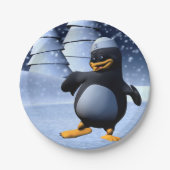 踊りペンギン ペーパープレート (正面)