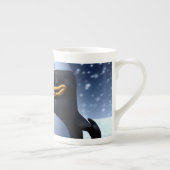 踊りペンギン ボーンチャイナマグカップ (右)