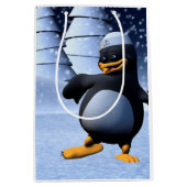 踊りペンギン ミディアムペーパーバッグ (正面)