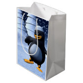 踊りペンギン ミディアムペーパーバッグ (裏面アングル)