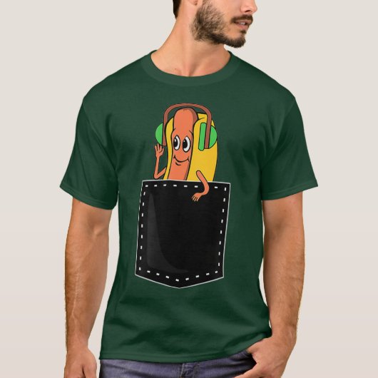 踊りホットドッグインマイポケットミームティー Tシャツ (正面)