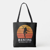 踊りホビーレトロサンセットパーソナライズ トートバッグ (裏面)