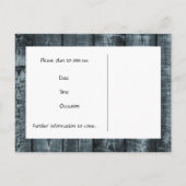 踊りホワイトツリーブルーウッド日付を保存 案内ポストカード (裏面)