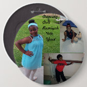 踊りボタン 缶バッジ (正面&裏面)