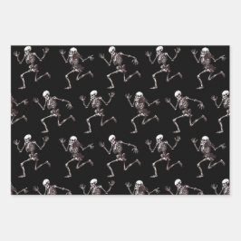 踊りボーンラッピング紙フラットシートセット3 ラッピングペーパーシート