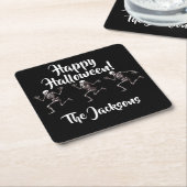 踊りボーン スクエアペーパーコースター (アングル)