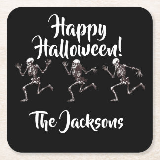 踊りボーン スクエアペーパーコースター