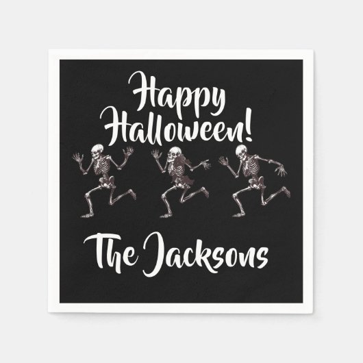 踊りボーン スタンダードカクテルナプキン (正面)