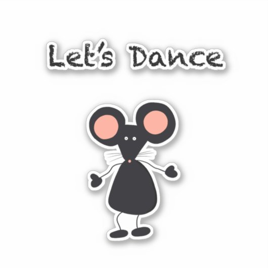 踊りマウス シール (正面)