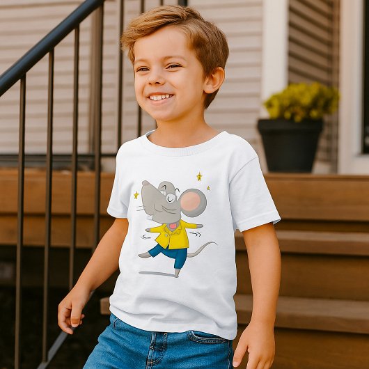 踊りマウス（黄色Tシャツ） Tシャツ