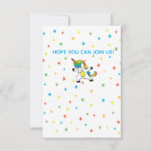 踊りマジカルユニコーンレインボー&スターズ招待状 招待状 (裏面)