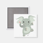 踊りマンガ象マグネット マグネット (正面/裏面)