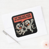 踊りミイラあなたのハロウィンお気に入りのミームを置く スクエアシール (封筒)