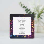 踊りミュージックノート誕生日パーティー 招待状 (スタンド正面)