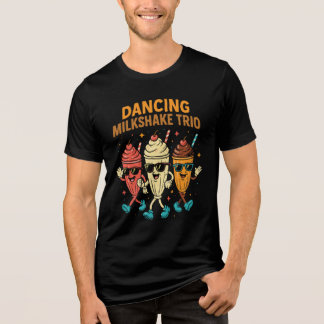 踊りミルクシェイクトリオおもしろいレトロディーナースウィート トライブレンドTシャツ