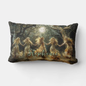 踊りムーン女神装飾用クッション ランバークッション (裏面)