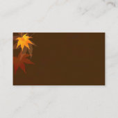 踊りメープルリーフ秋の結婚式サイト エンクロージャーカード (裏面)