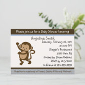 踊りモンキーベビーシャワー招待状 招待状 (スタンド正面)