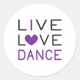 踊りライブラブダンスクイーンダンサーギフトアイディア ラウンドシール