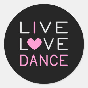 踊りライブラブダンスクイーンダンサーバレエギフト ラウンドシール