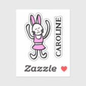 踊りラビットビニール名様ステッカー様々なサイズ シール (シート)