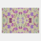 踊りラベンダーフローラ包装紙 ラッピングペーパーシート (正面)