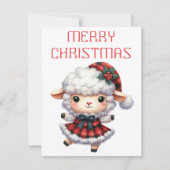 踊りラム – クリスマスカード (正面)