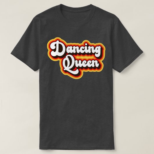 踊りレトロ70sデザイン tシャツ (デザイン正面)